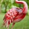 Glitzhome® 35.25" Metal Standing Flamingo Garden Statue with Stakes